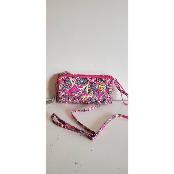 VERA BRADLEY Women's Wallet Crossbody in Sunburst Floral - Picture 4 of 6